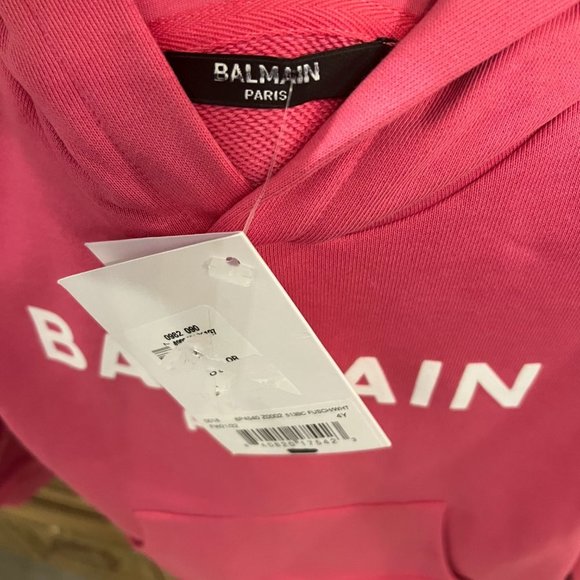 Balmain Kids Hoodie Pink Size 4y / New - Picture 7 of 8